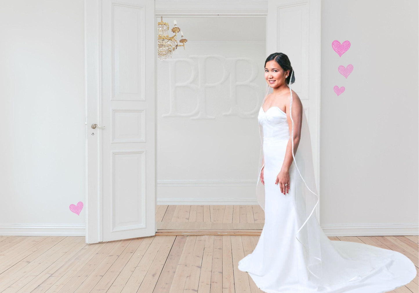 Handmade Satin Fingertip Wedding Veil: Two-Tier Bridal Blusher