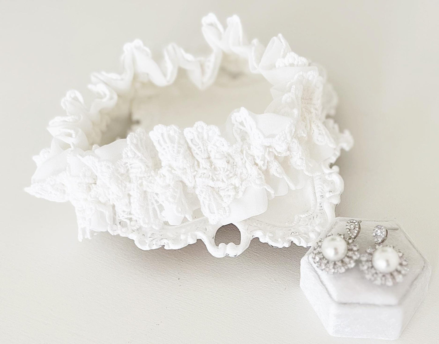 Lace Bridal Garter Lingerie, Leg Garter Set, Wedding Lingerie, Handmade Wedding Accessories, Bridal Shower Gift, Bride to Be Gift