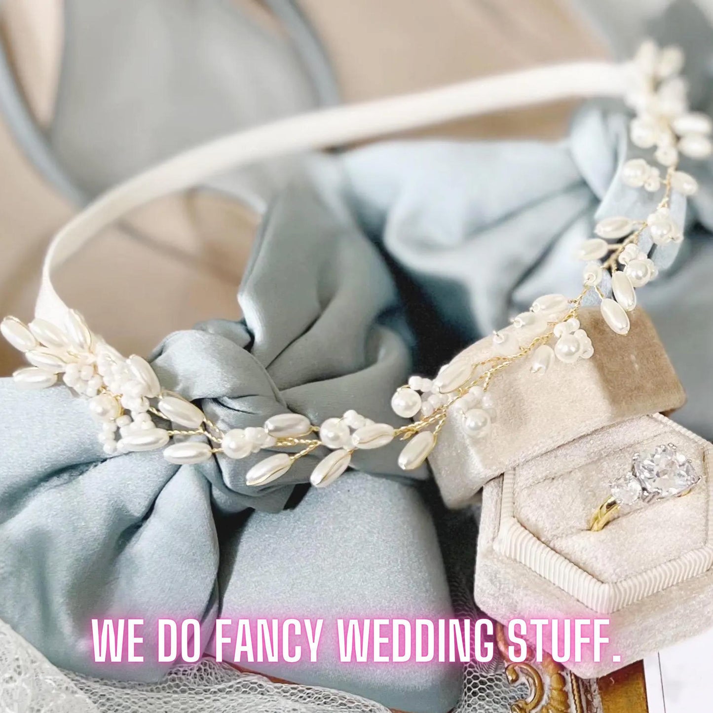 Pearl Wedding Garter: Handmade Bridal Leg Accessory