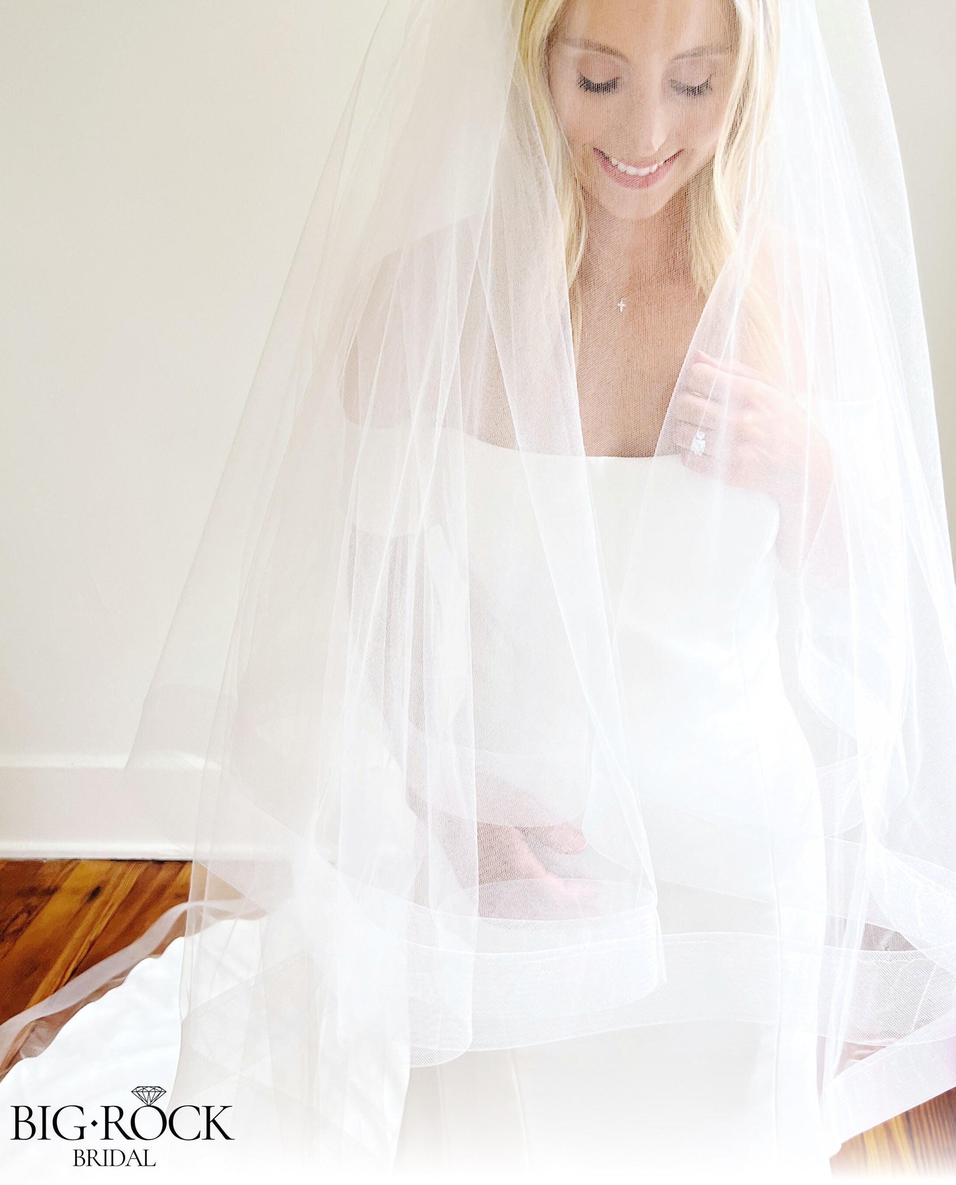 Blusher Veil- Long Wedding Veil - Cathedral Veil -Big Rock Bridal
