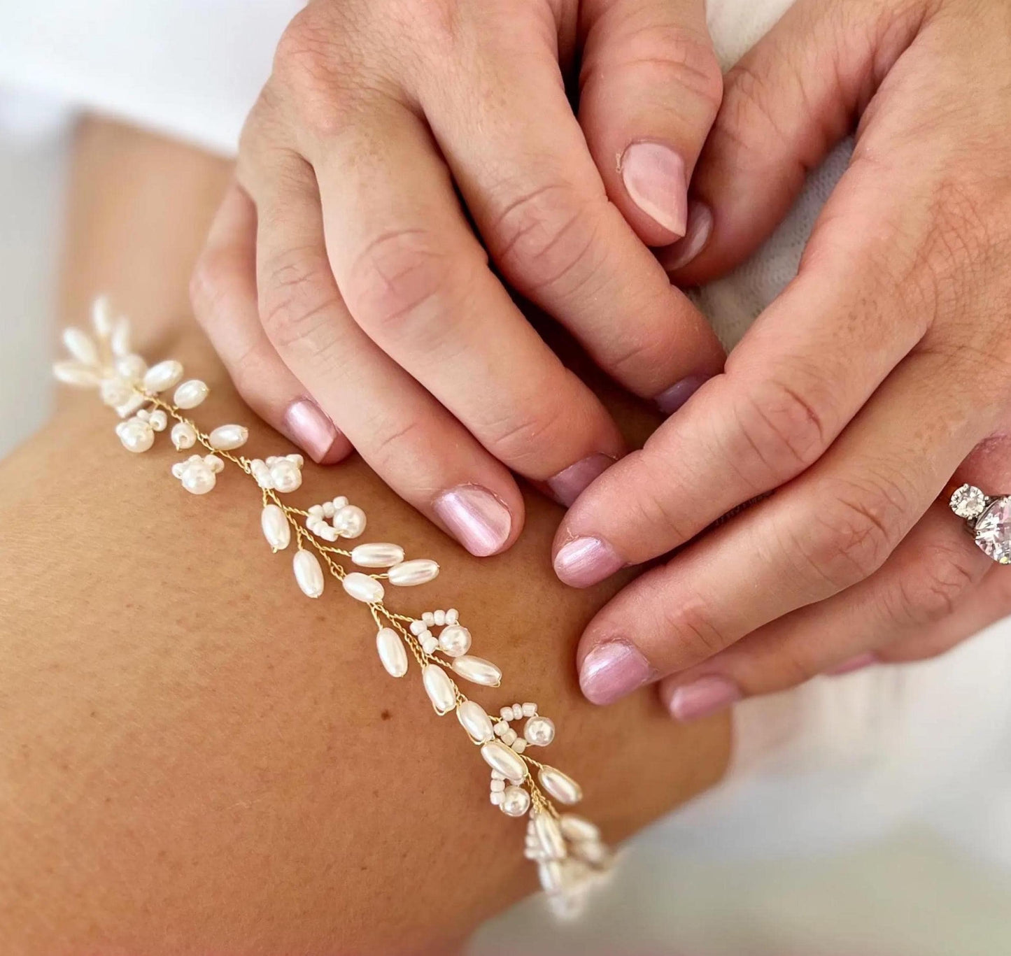 Pearl Wedding Garter: Handmade Bridal Leg Accessory