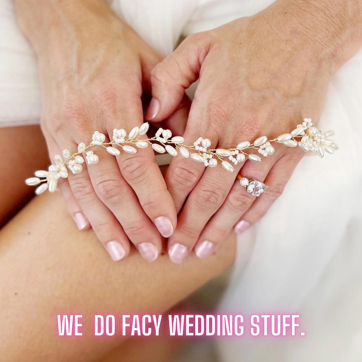 Pearl Wedding Garter: Handmade Bridal Leg Accessory