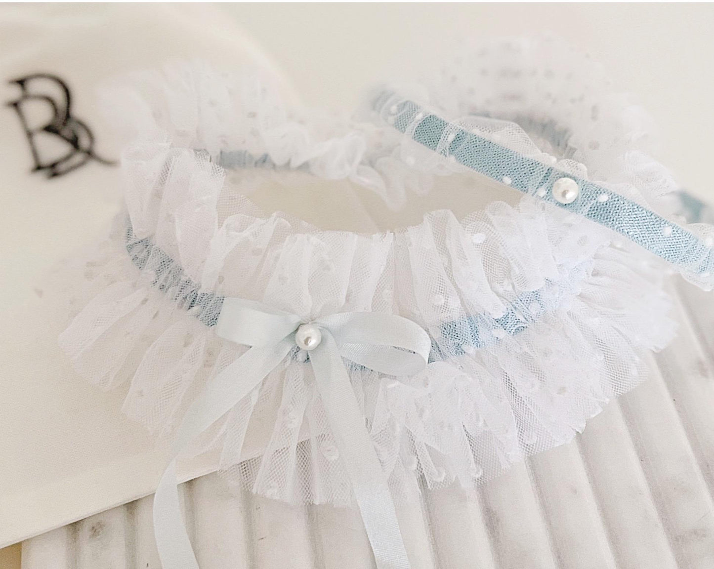 Something Blue Wedding Garter Set, Bridal Shower Gift for Bride to Be, Wedding Accessories