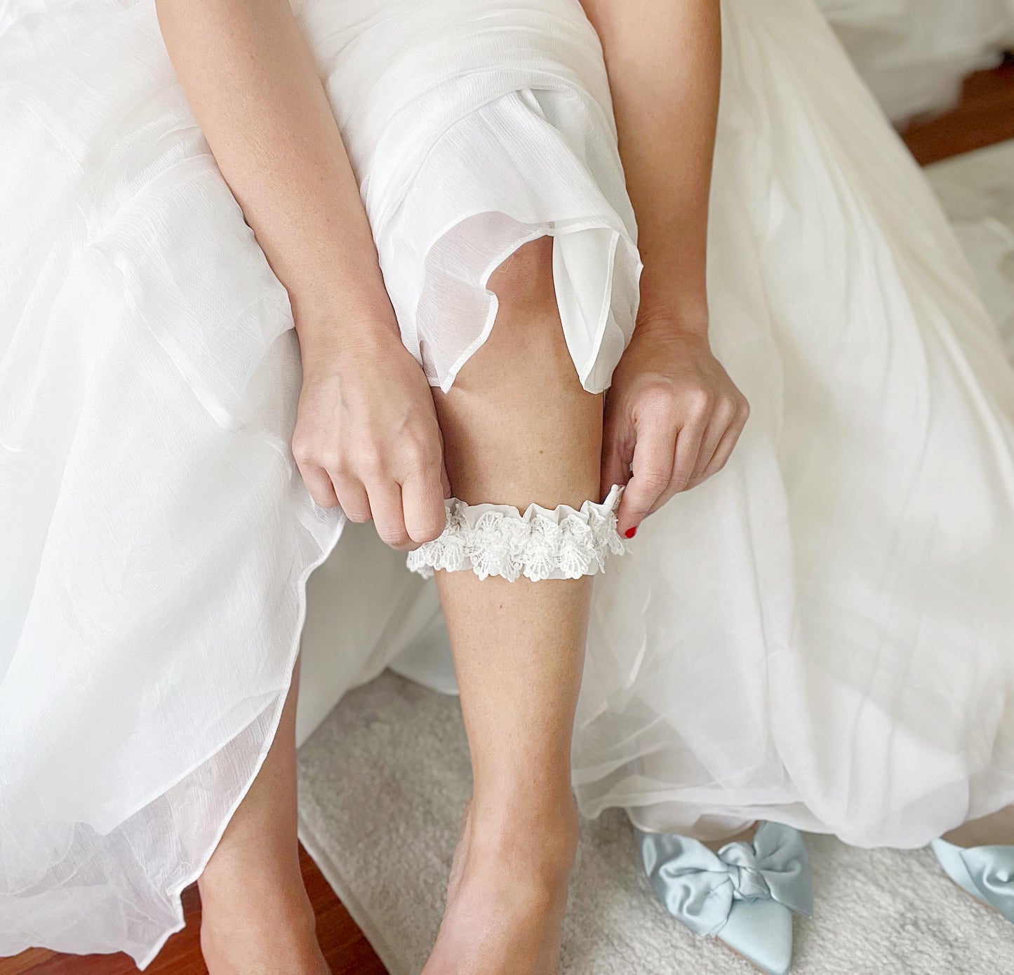Boho Lace Wedding Garter Belt: Ivory Bridal Lingerie, Plus Size